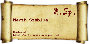 Merth Szabina névjegykártya