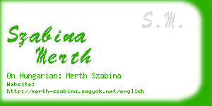 szabina merth business card